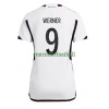 Maillot de Supporter Allemagne Timo Werner 9 Domicile Coupe du Monde 2022 Pour Femme